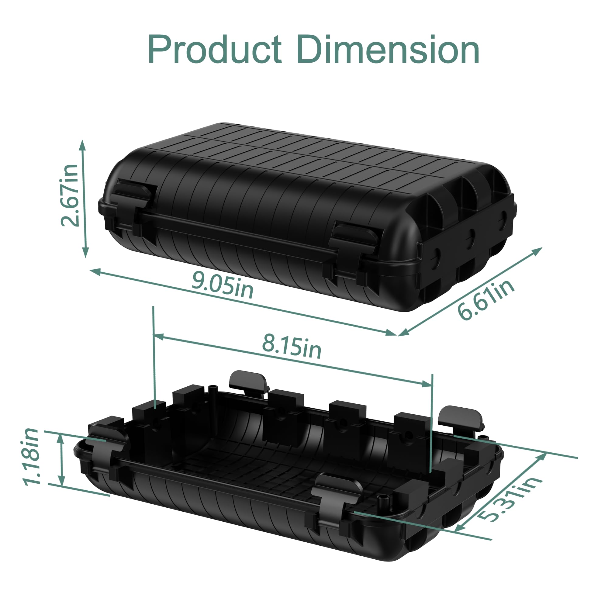 H Hunlee outdoor box side ports offer versatile access for different cords