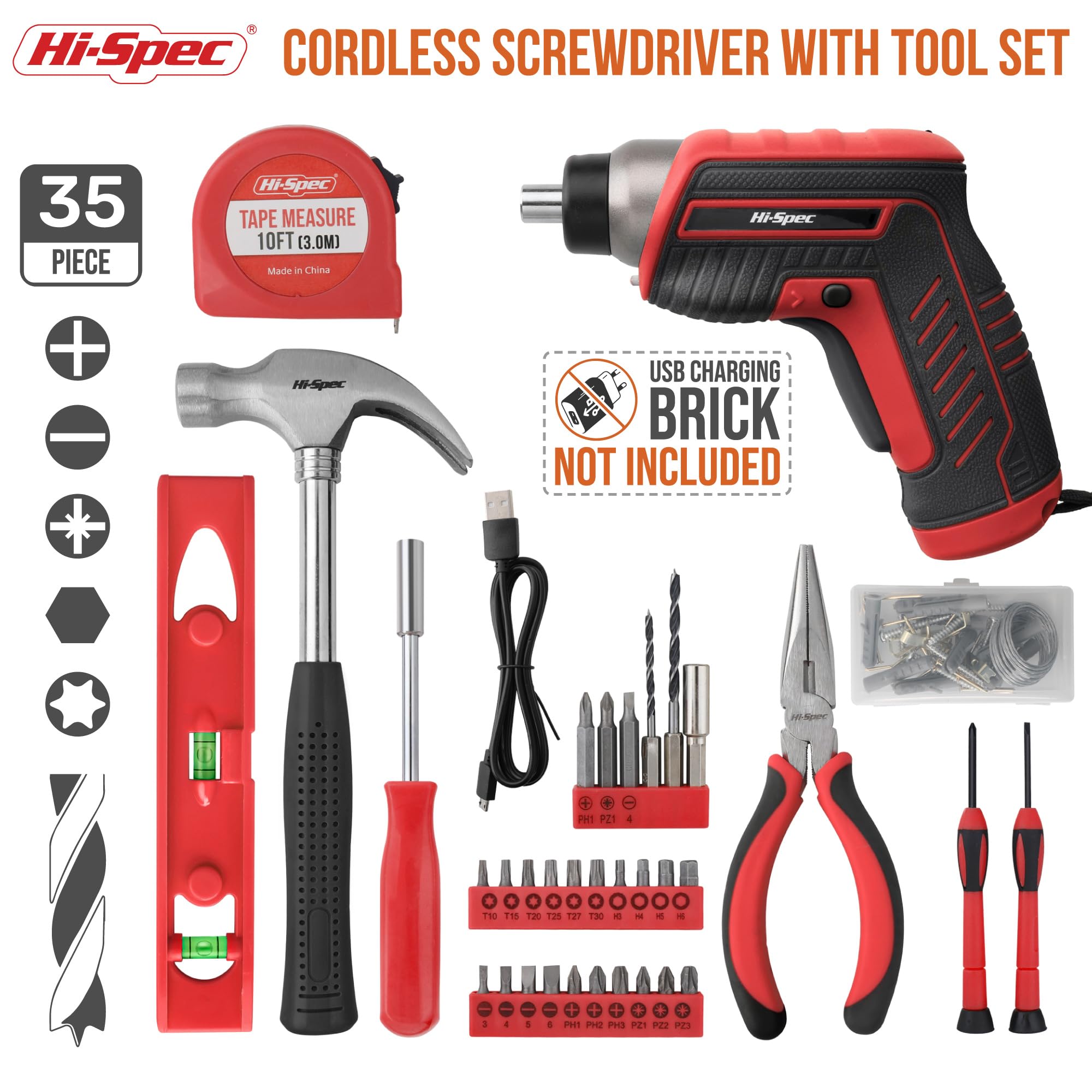 Hi-Spec 3.6V USB electric screwdriver in use for fast assembly