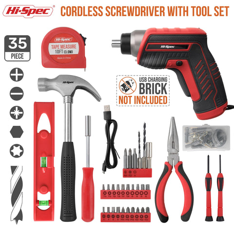 Hi-Spec 3.6V USB electric screwdriver in use for fast assembly