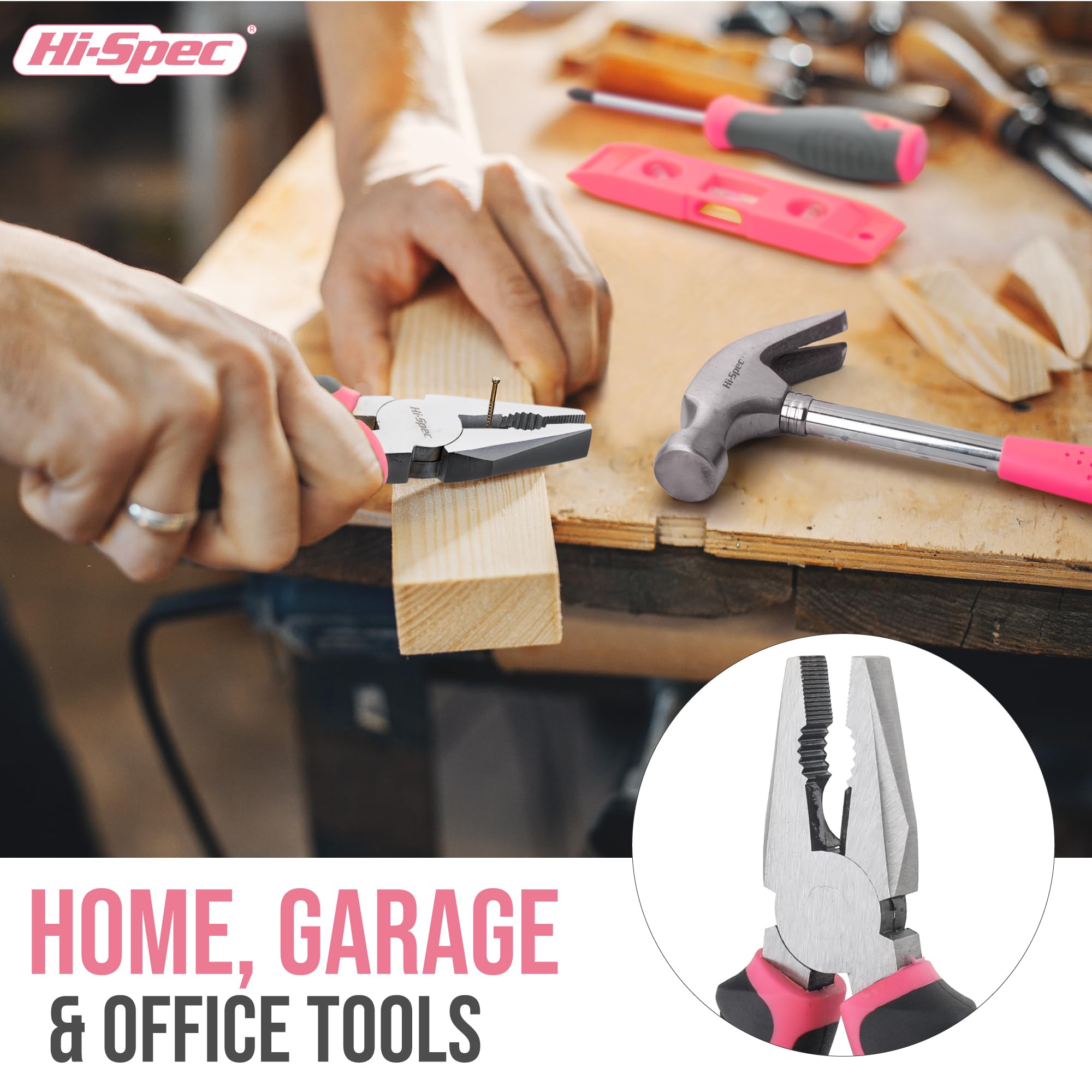 Hi-Spec pink screwdrivers set supports precise screwdriving projects.