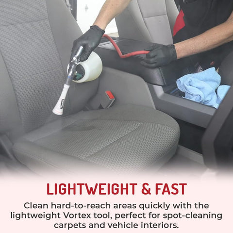 HI-TECH Vortex I interior seat-track clean demonstrates precision detail