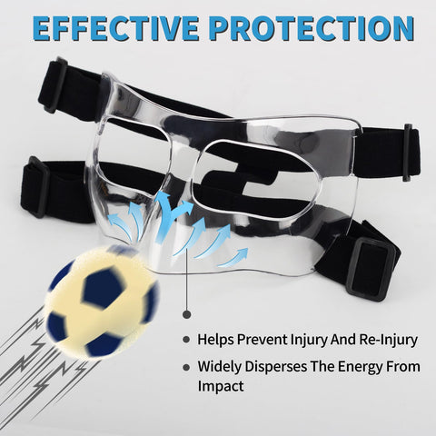 HIAARO QK01C nose guard used in basketball and soccer for protected play.