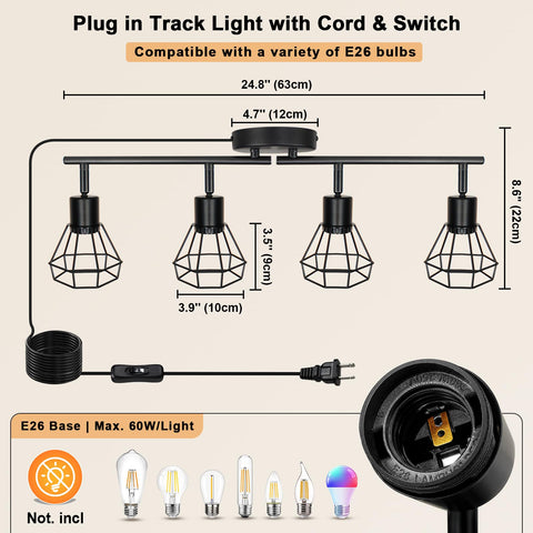 HiBay fixture compatible with E26 bulbs for diverse options
