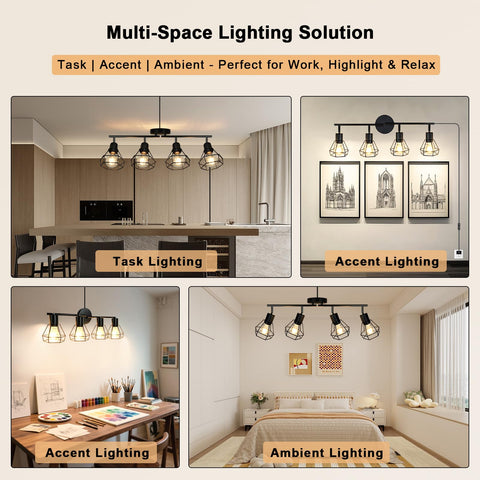 HiBay ceiling light accentuates artwork and textures in a room