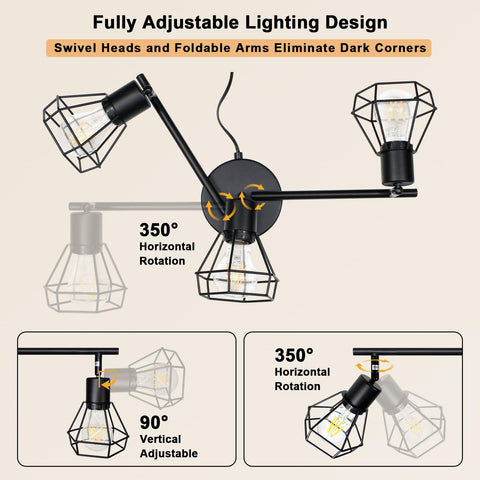 HiBay rotatable heads offer flexible lighting angles for artwork or tasks
