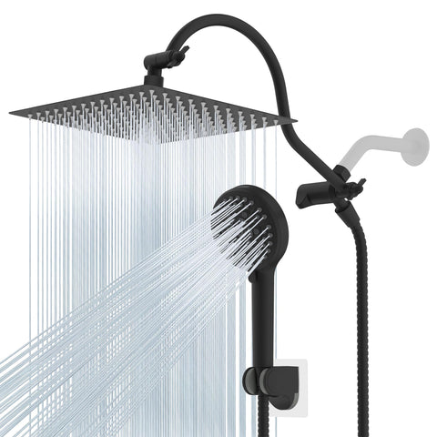 Hibbent 12inch rainfall head delivers wide, enveloping shower spray.