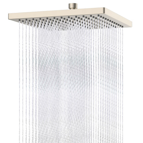 Hibbent 12-inch square rain shower head delivering immersive rainfall with broad coverage