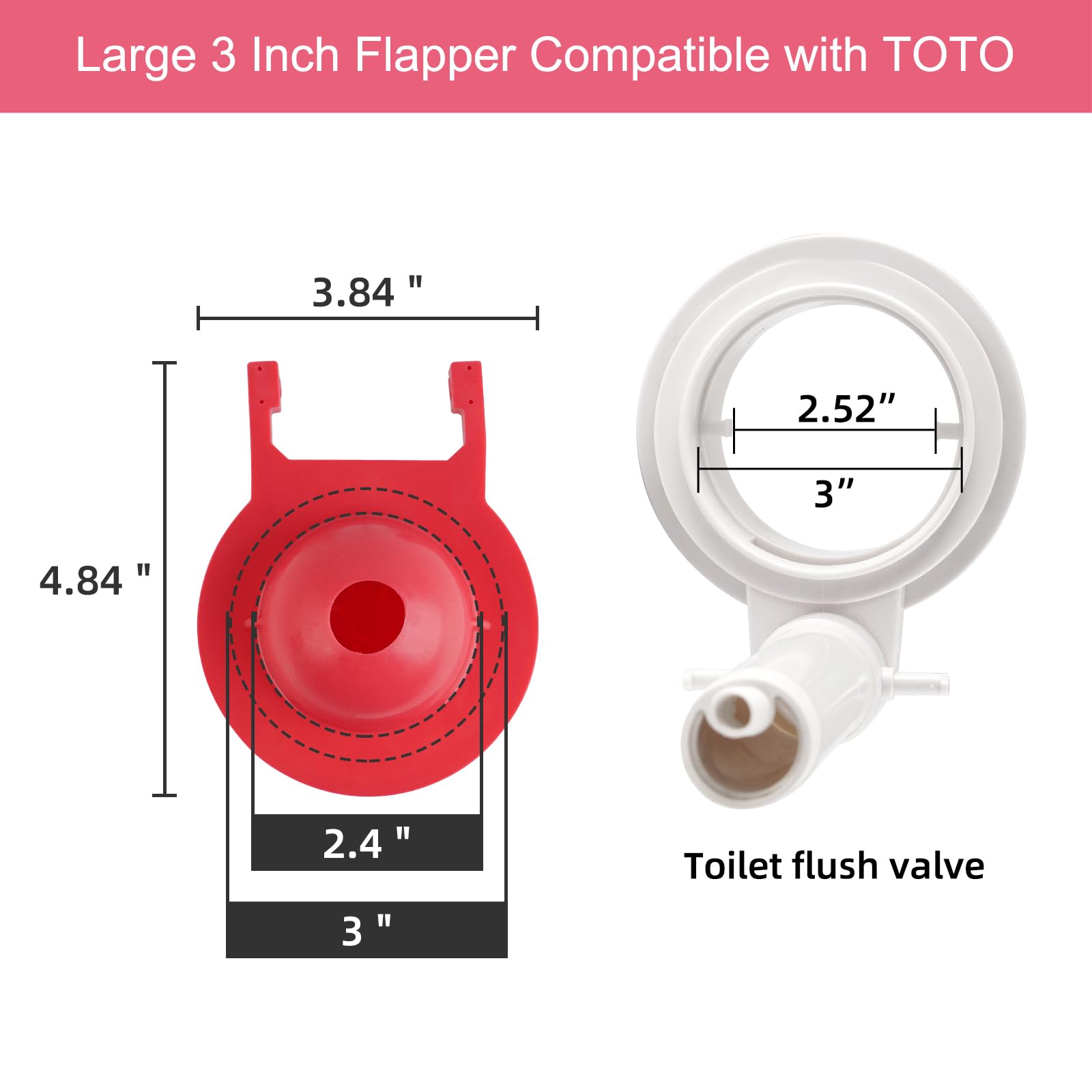 Hibbent 2-pack close-up red rubber highlights flexible material for secure seal