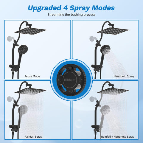Hibbent four-way diverter with pause mode for efficient routines.