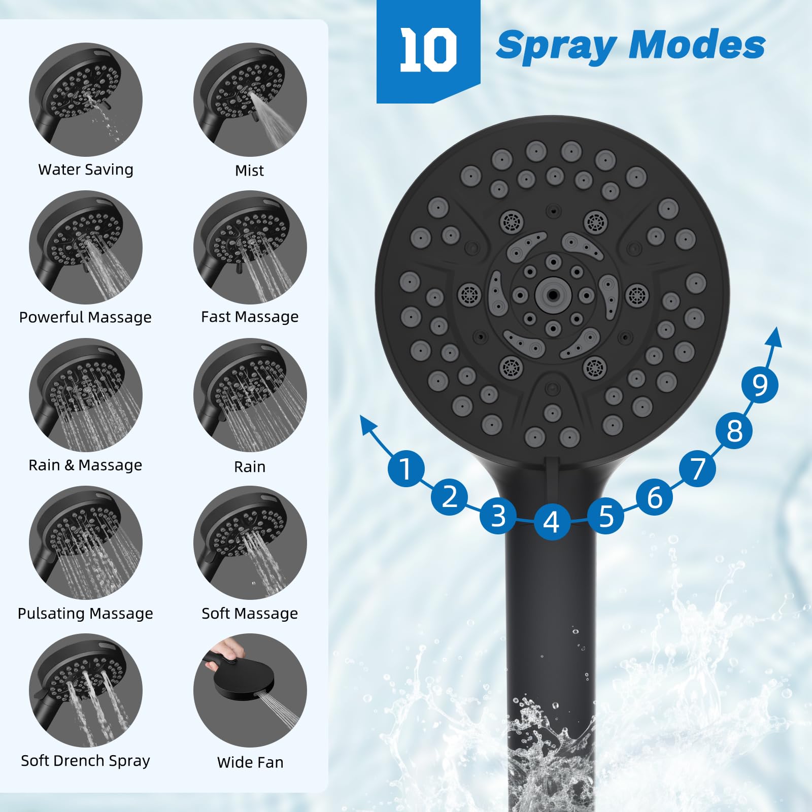 Hibbent 71-inch hose and holder add flexible reach.