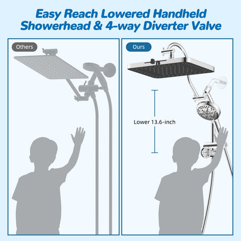 Hibbent 71-inch hose and holder for flexible reach.