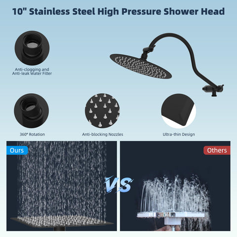 Hibbent 71-inch stainless steel hose for flexible installation