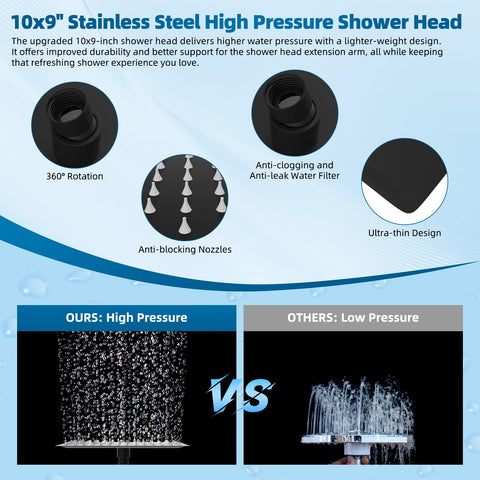 Hibbent 71-inch stainless steel hose enables flexible reach