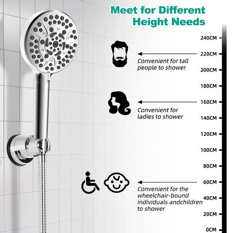 Hibbent ABS plastic shower hardware emphasizing durability and rust resistance