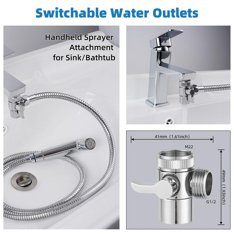 Hibbent adapter kit ten sizes showing broad faucet compatibility