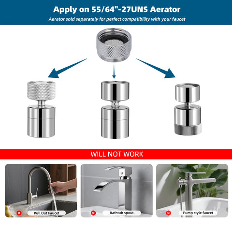 Hibbent adapters various sizes image highlights broad faucet compatibility