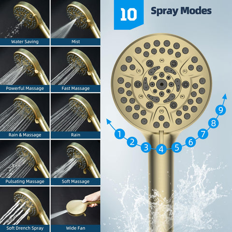 Hibbent adhesive shower head holder provides secure mounting without tools