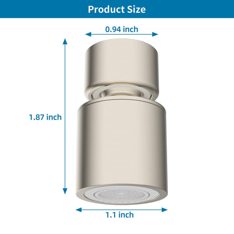 Hibbent aerator includes an adapter for easy faucet compatibility.