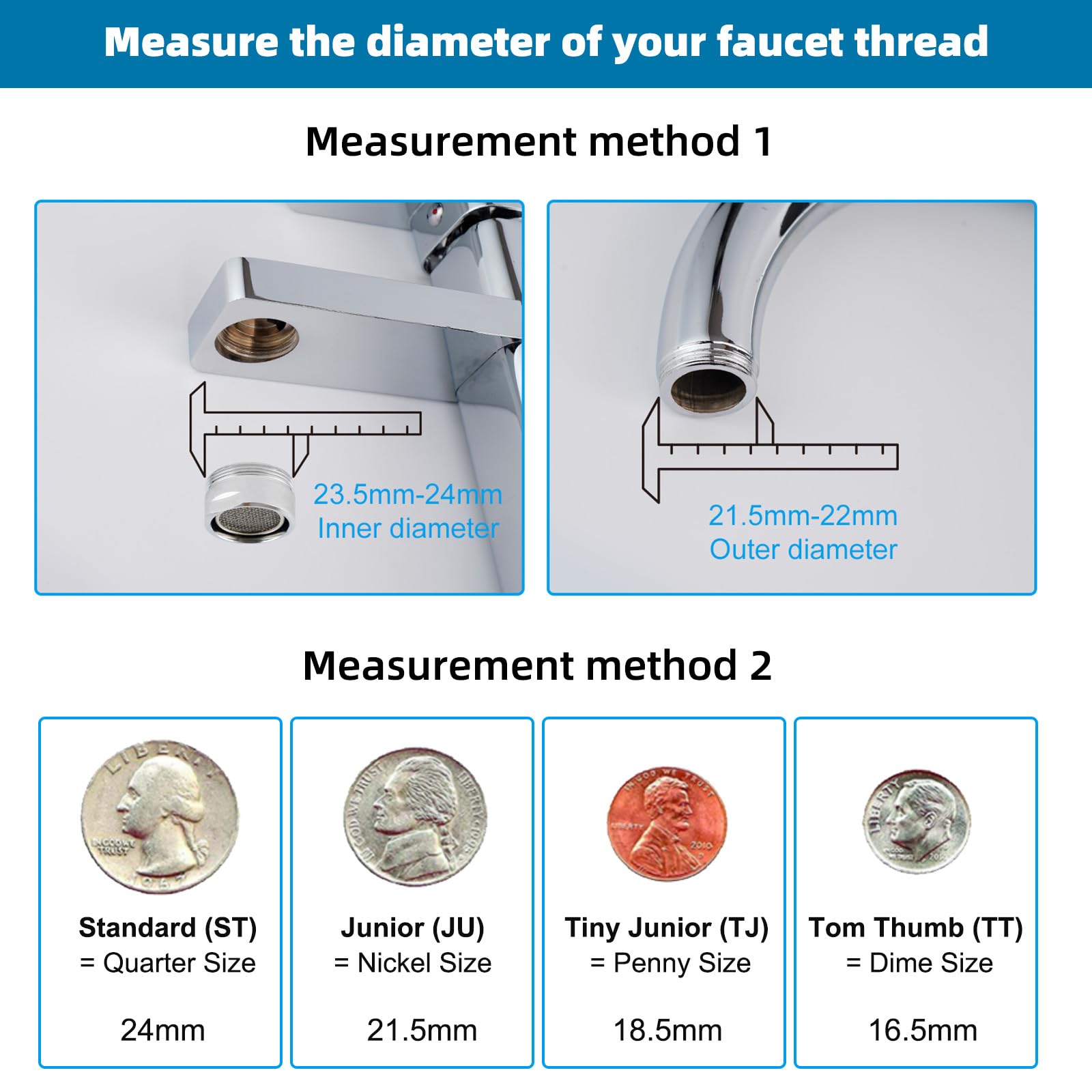 Hibbent aerator with a big rotation angle reaches every corner of the sink.