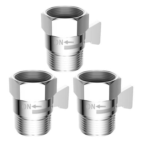 Hibbent all metal 3-pack valve in chrome for precise flow control during showers