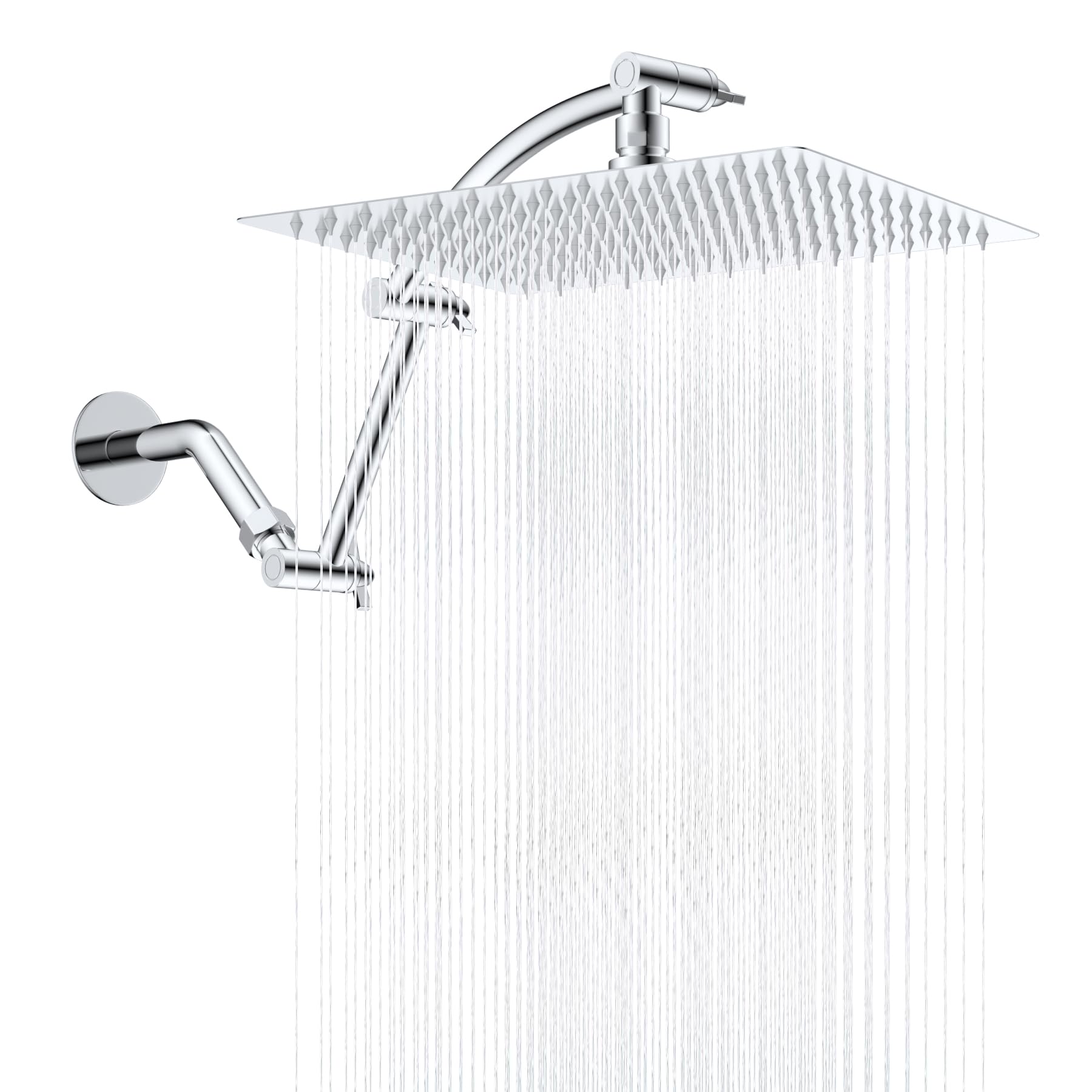 Hibbent all-metal rain shower head with cUPC certification offers powerful rainfall