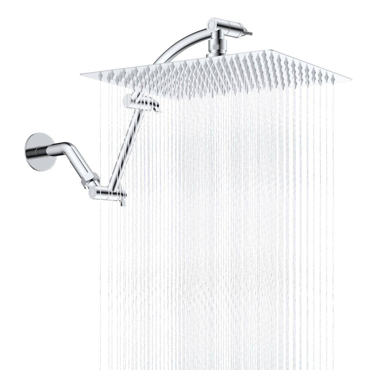 Hibbent all-metal rain shower head with cUPC certification offers powerful rainfall