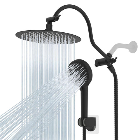 Hibbent all-metal CUPC shower head kit with rainfall head for durability and style