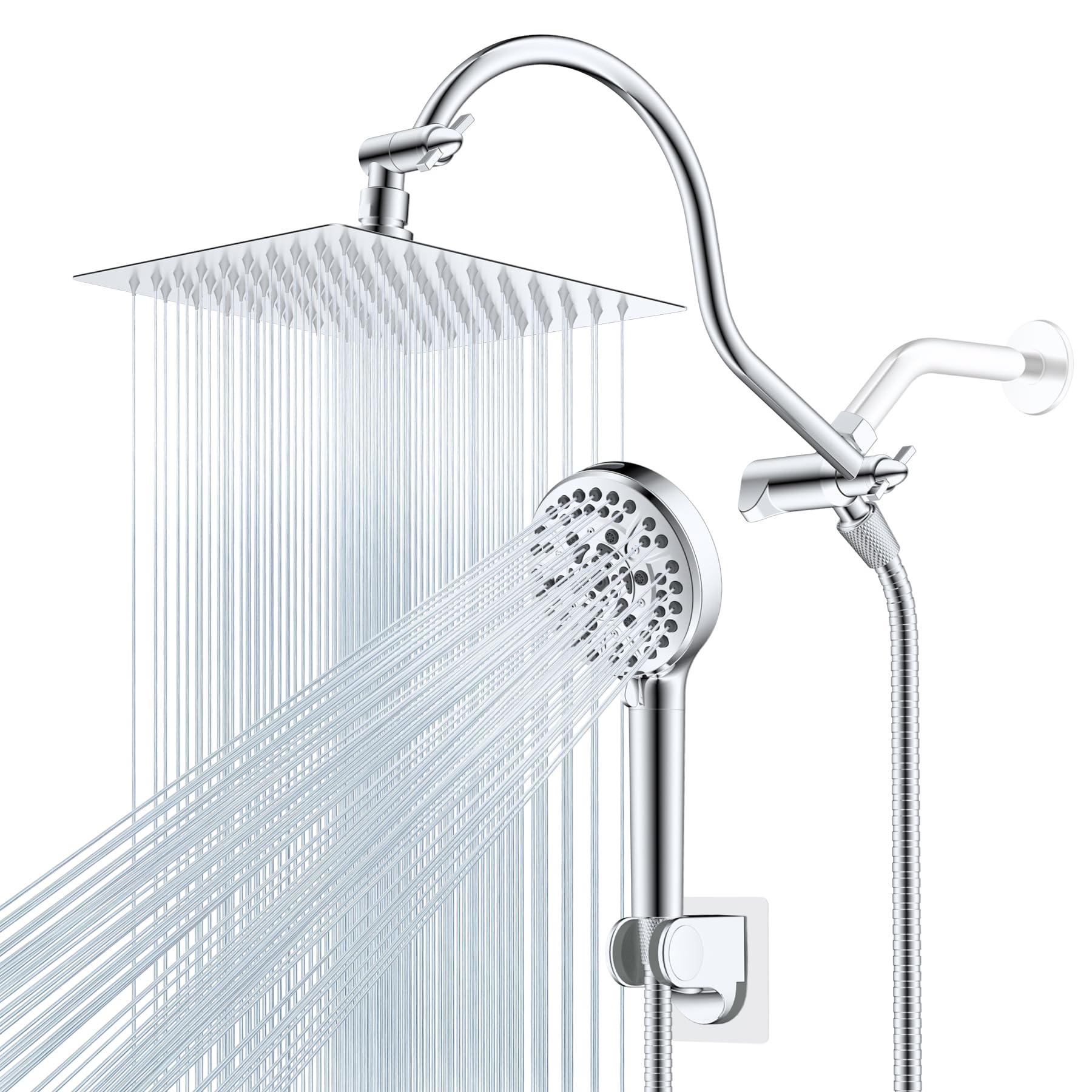 Hibbent all-metal CUPC rain head with 8-inch face for spa-like showers