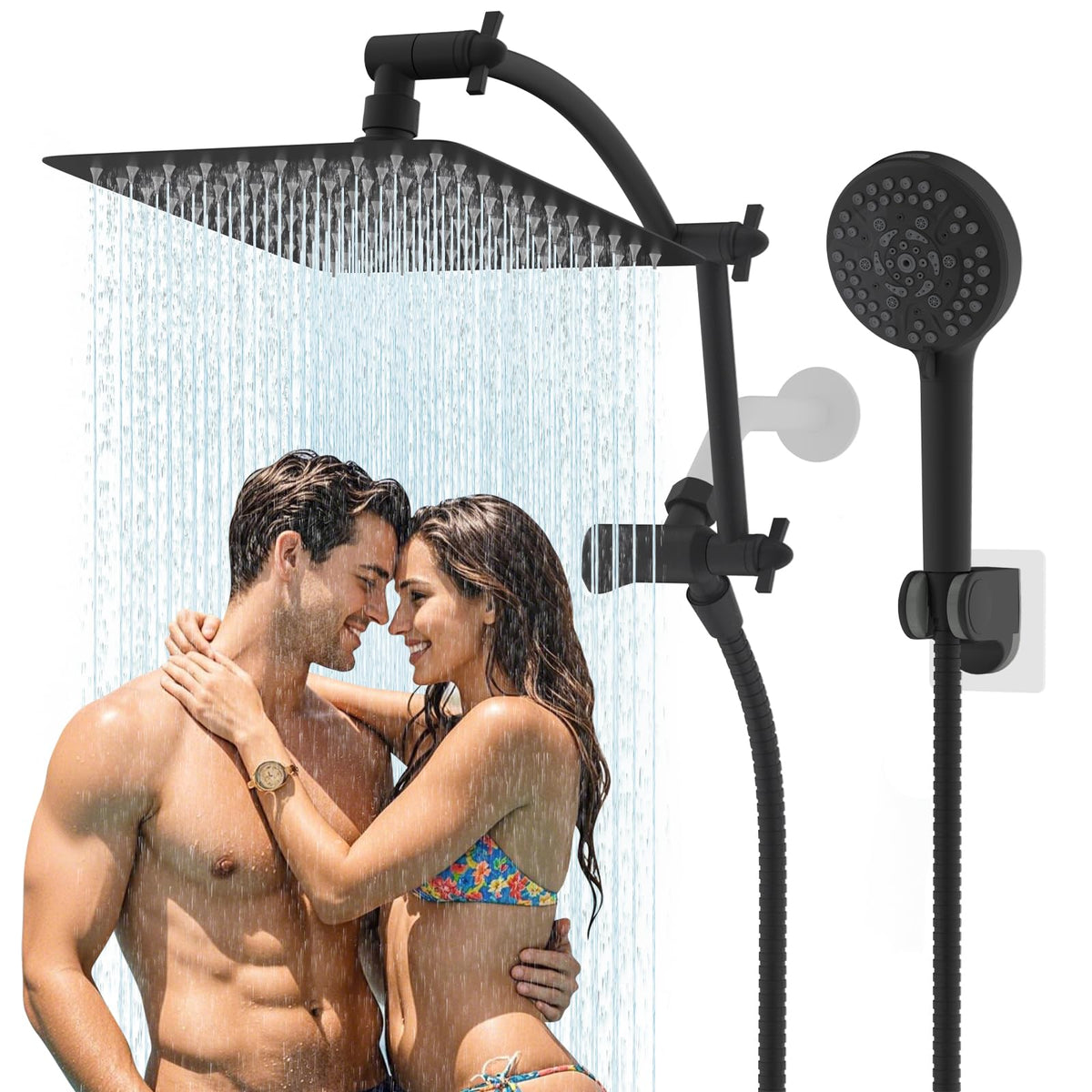 Hibbent all-metal 10x9 inch rain shower head for a spa-like shower