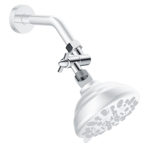 Hibbent all-metal elbow adapter with 360° swivel for versatile shower-angle adjustment.