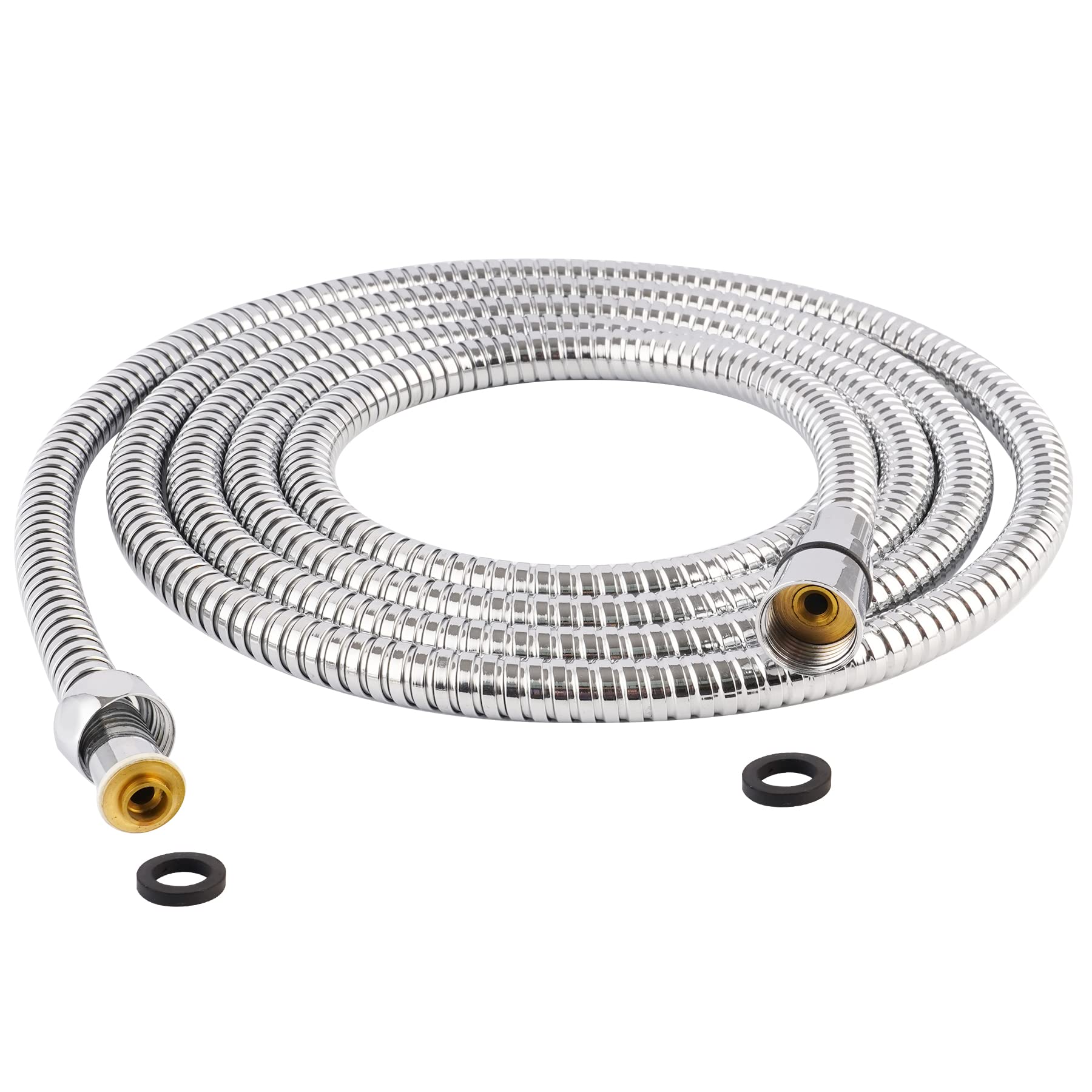 Hibbent all-metal shower hose 119-inch extension for flexible cleaning reach.