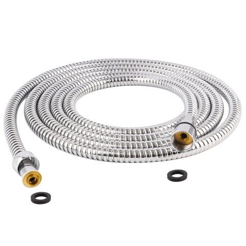 Hibbent all-metal shower hose 119-inch extension for flexible cleaning reach.