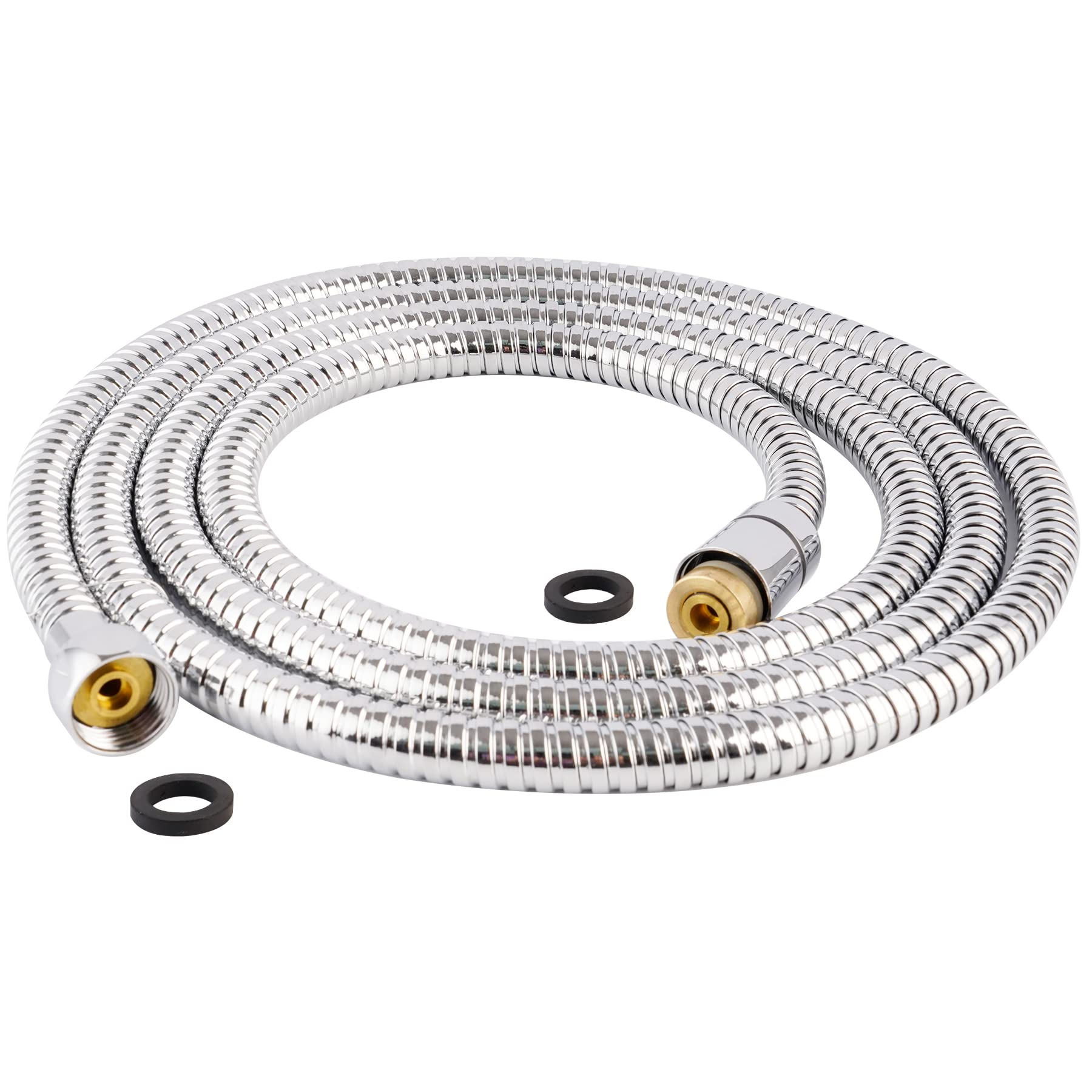 Hibbent all-metal shower hose 90-inch for extended reach and flexible rinsing