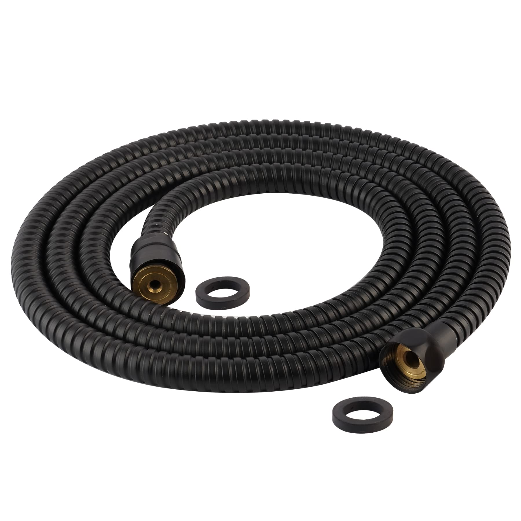 Hibbent all-metal shower hose 90-inch with corrosion-resistant stainless steel for lasting performance.