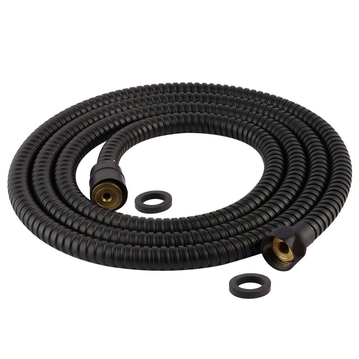 Hibbent all-metal shower hose 90-inch with corrosion-resistant stainless steel for lasting performance.