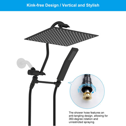 Hibbent anti-twist design keeps the hose aligned during movement.