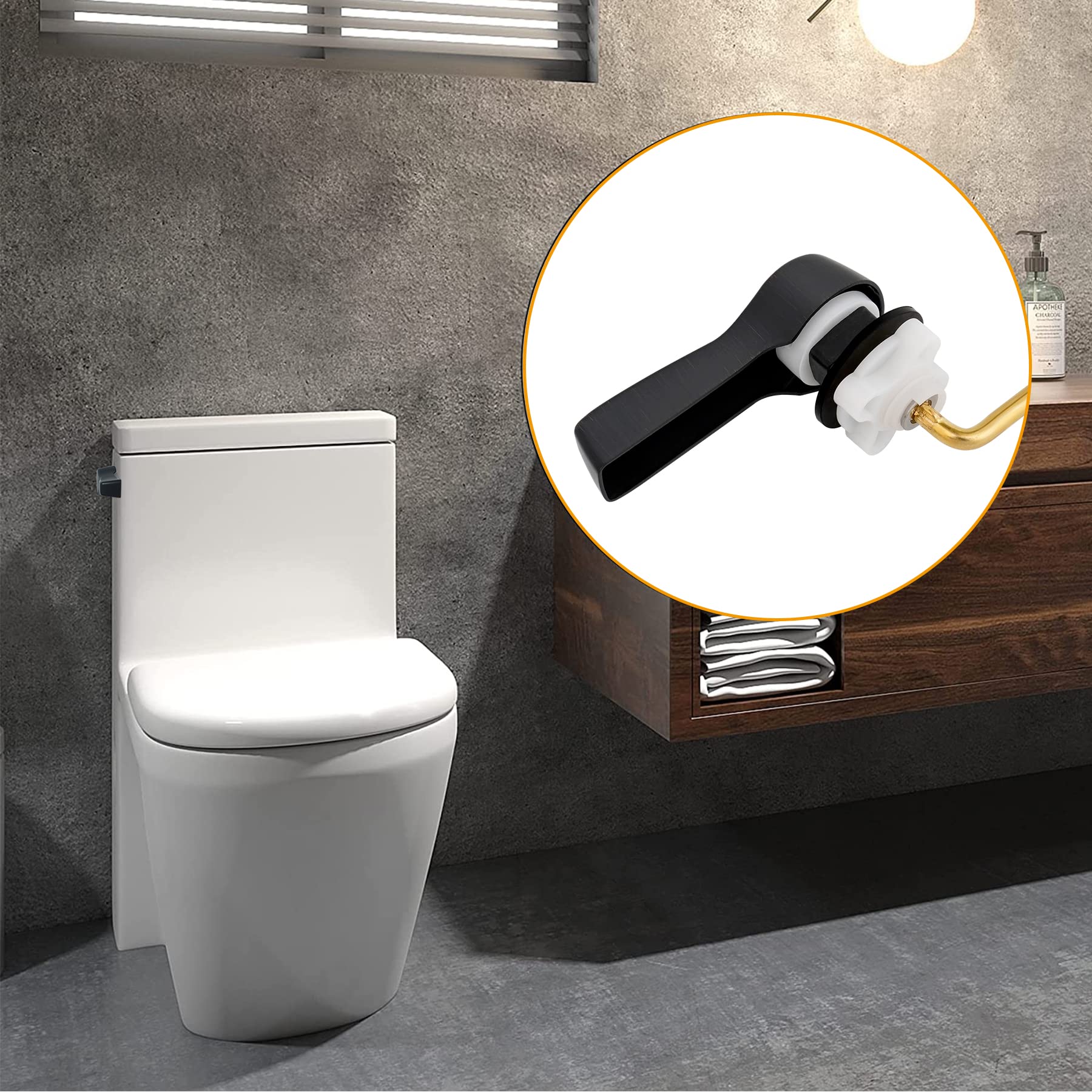 Hibbent oil-bronze finish adds classic style to any toilet.