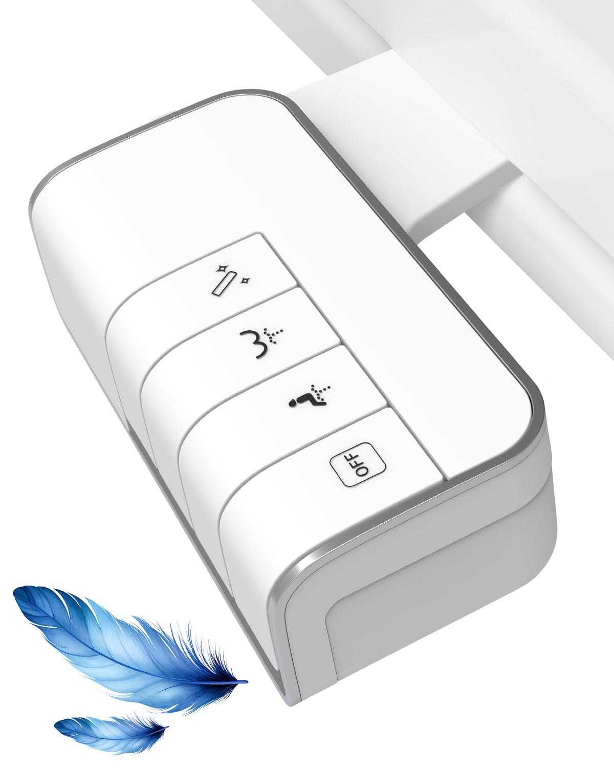 Hibbent bidet attachment on toilet delivers refreshing, adjustable water spray
