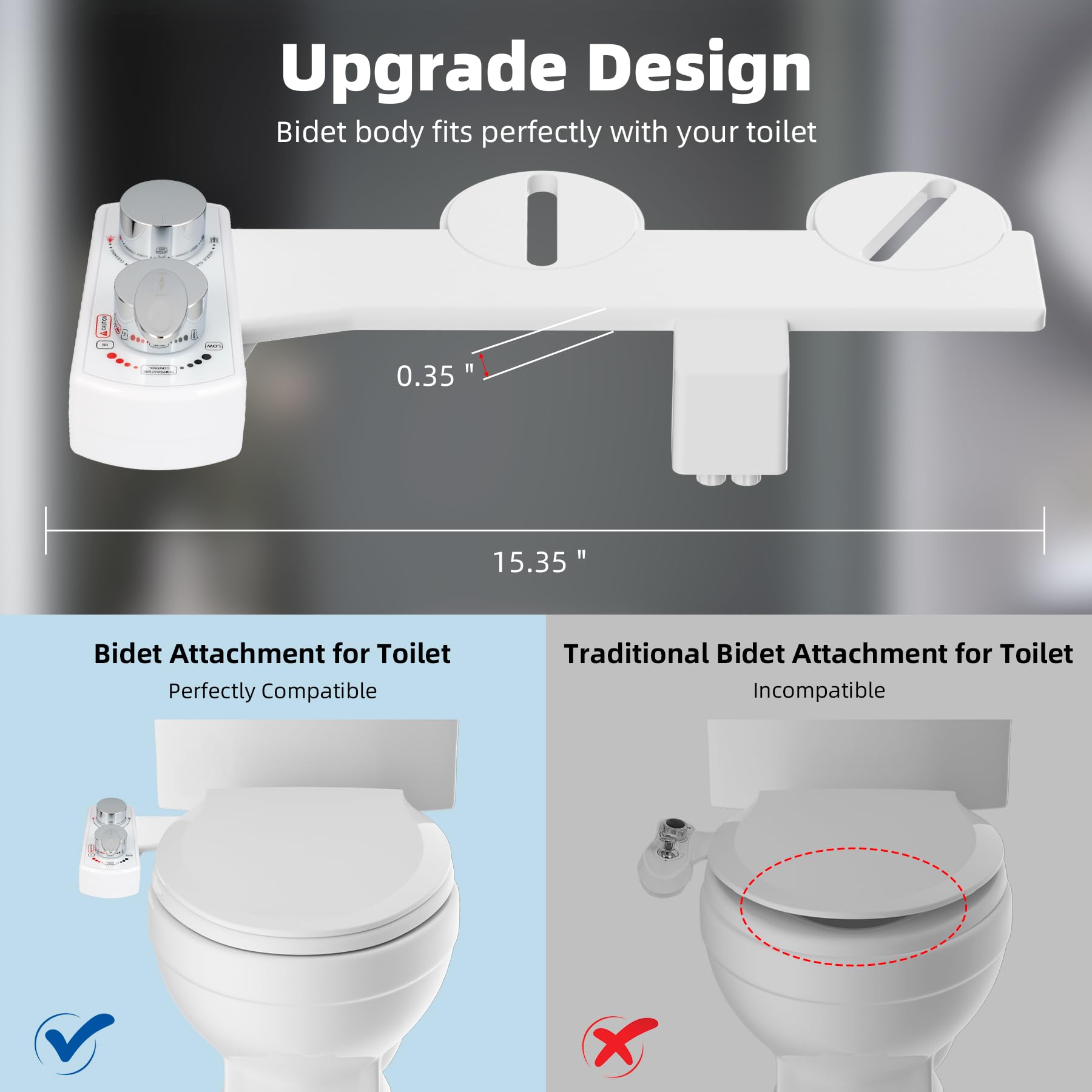 Hibbent bidet installs easily with all parts included for quick setup.
