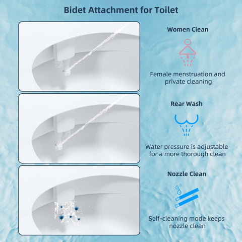 Hibbent bidet offers hot and cold water for customizable comfort.
