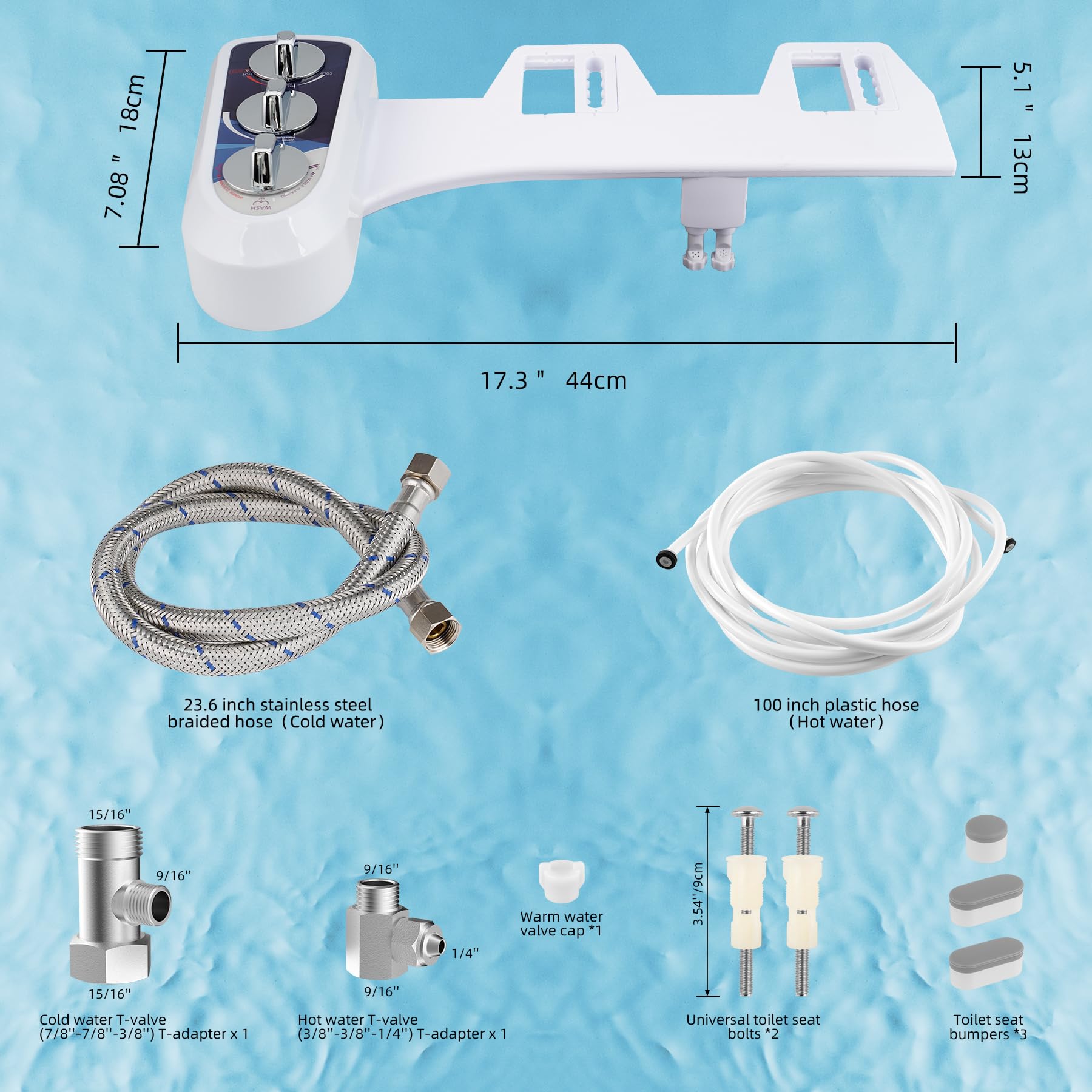 Dual-nozzle system from Hibbent for versatile cleaning options.