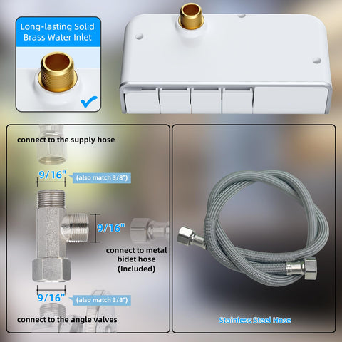 Hibbent braided stainless steel hose ensures durable water connection