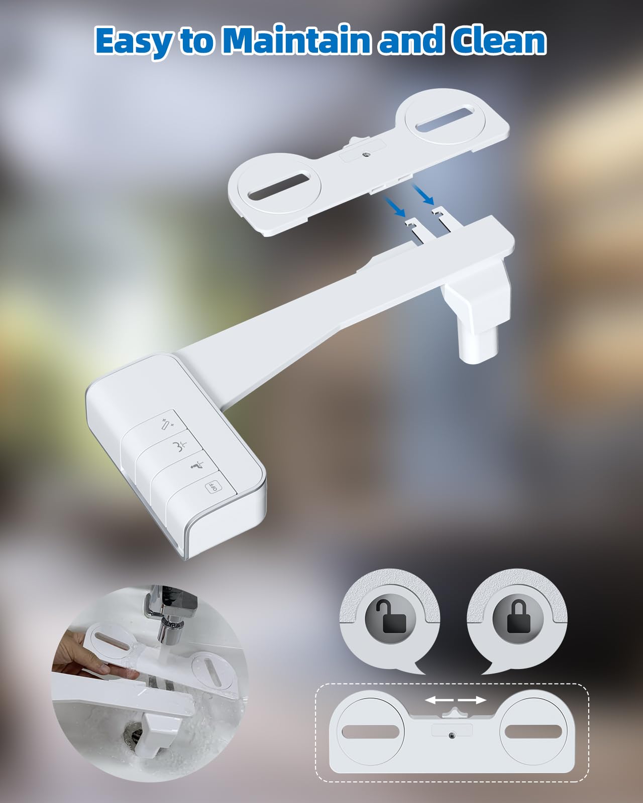 Hibbent bidet suitable for two-piece standard toilets