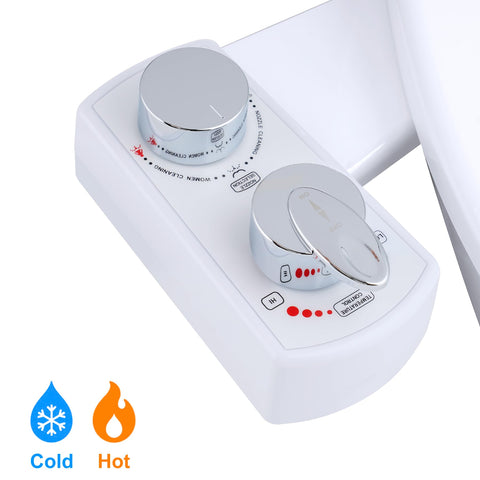 Hibbent white bidet design fits modern toilets.