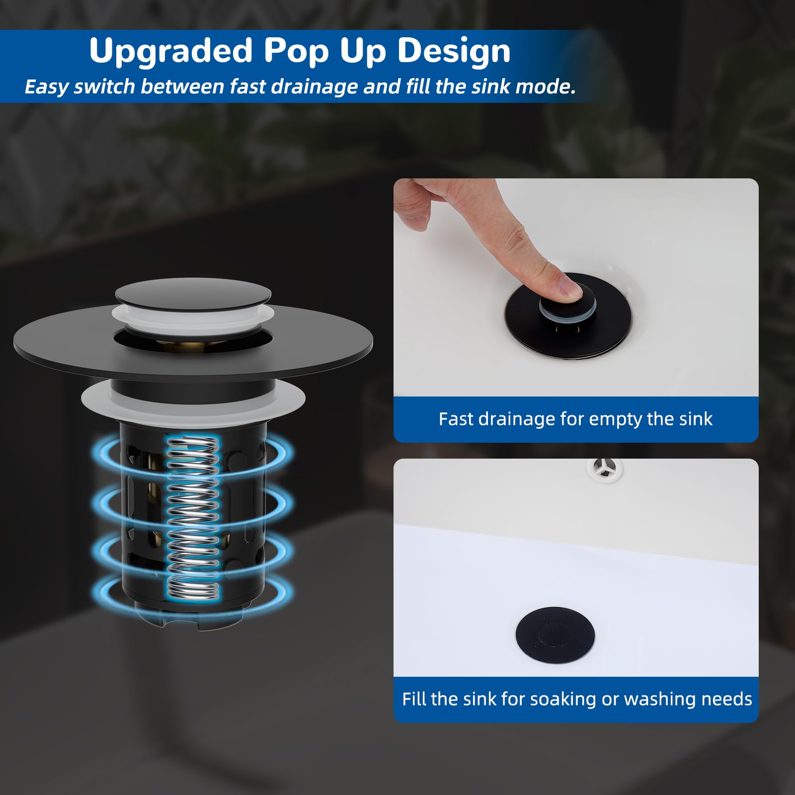 Hibbent brass bullet core pop-up mechanism delivers smooth, reliable operation.