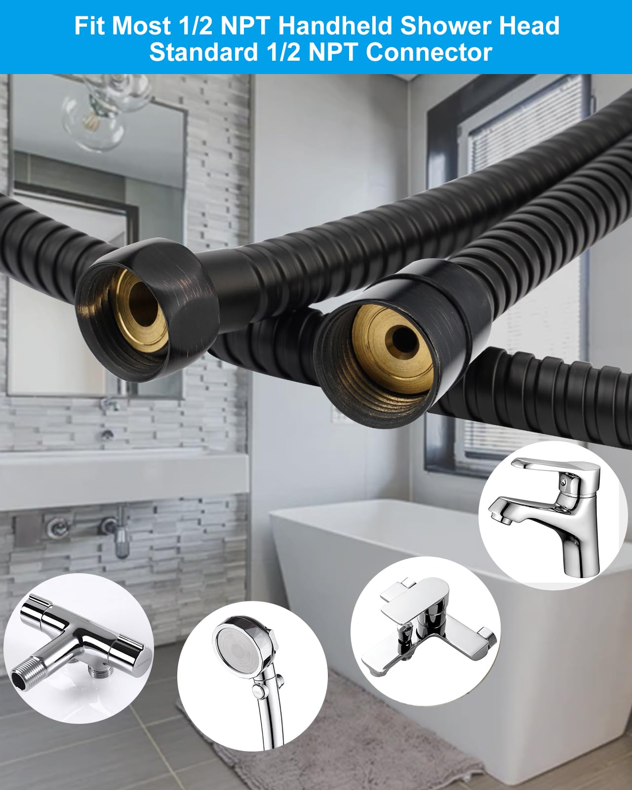 Hibbent brass connector with insert provides secure 1/2 IPS connections