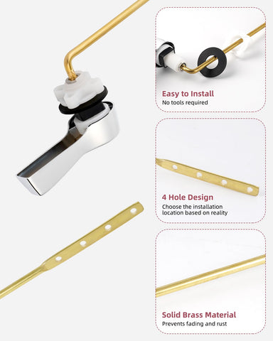 Hibbent brass lever material delivers sturdy daily-use performance.