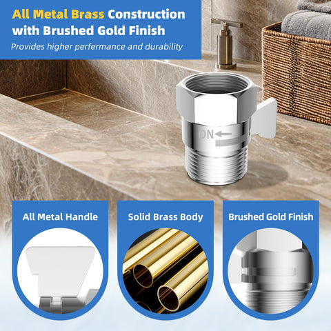 Hibbent brass shut-off valve with metal lever offers smooth, reliable shut-off