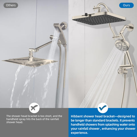 Hibbent brushed nickel finish adds modern, corrosion-resistant style.