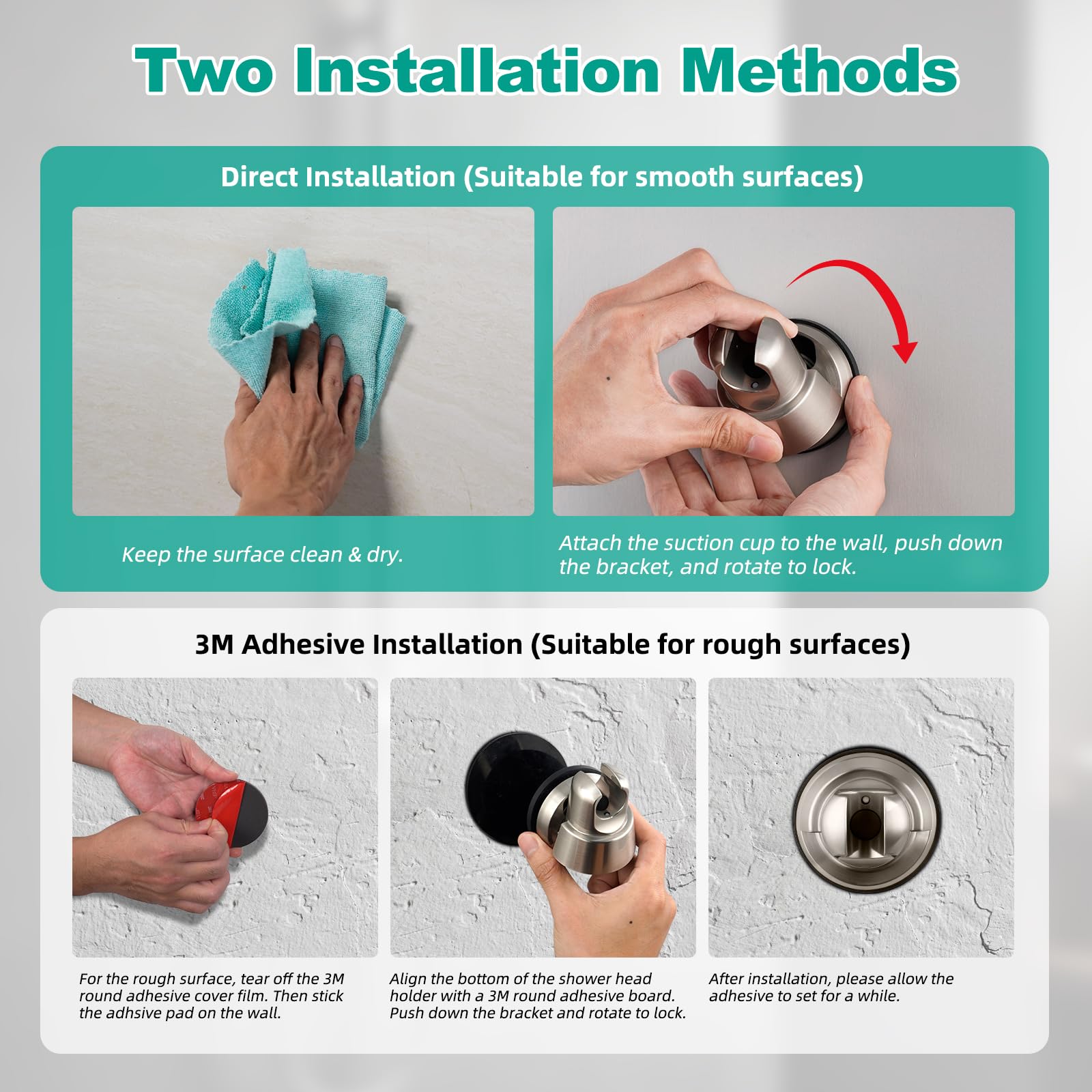 Hibbent compatible with most 3/4-inch shower hoses for easy fit